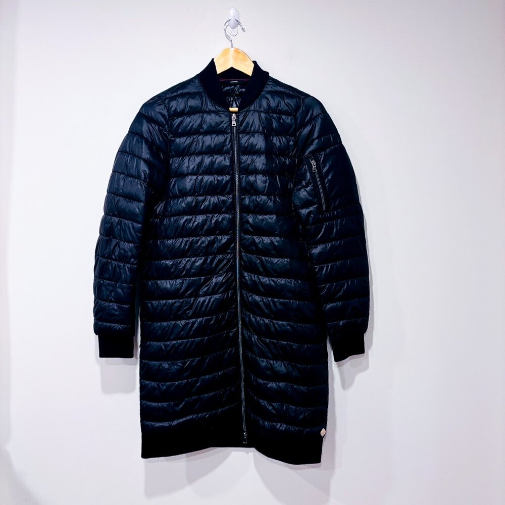 VERO MODA Black Quilted Mid-Season Puffer Coat Sleek | Small *